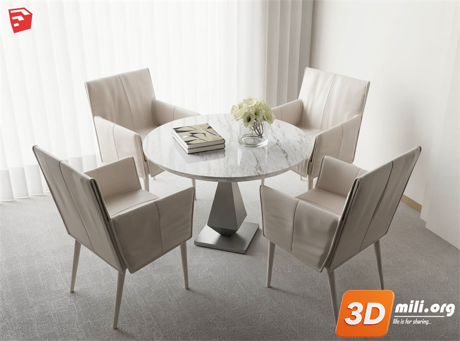Dining Table Set Skp Files